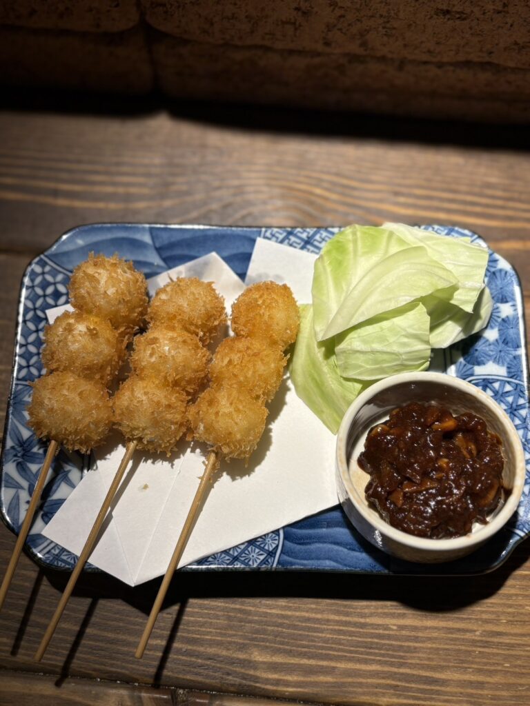 Quail Kushikatsu with Edible Sauce