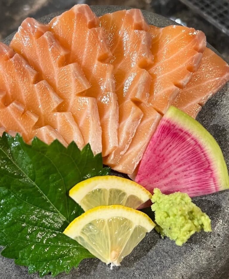 Salmon sashimi from Northern Europe