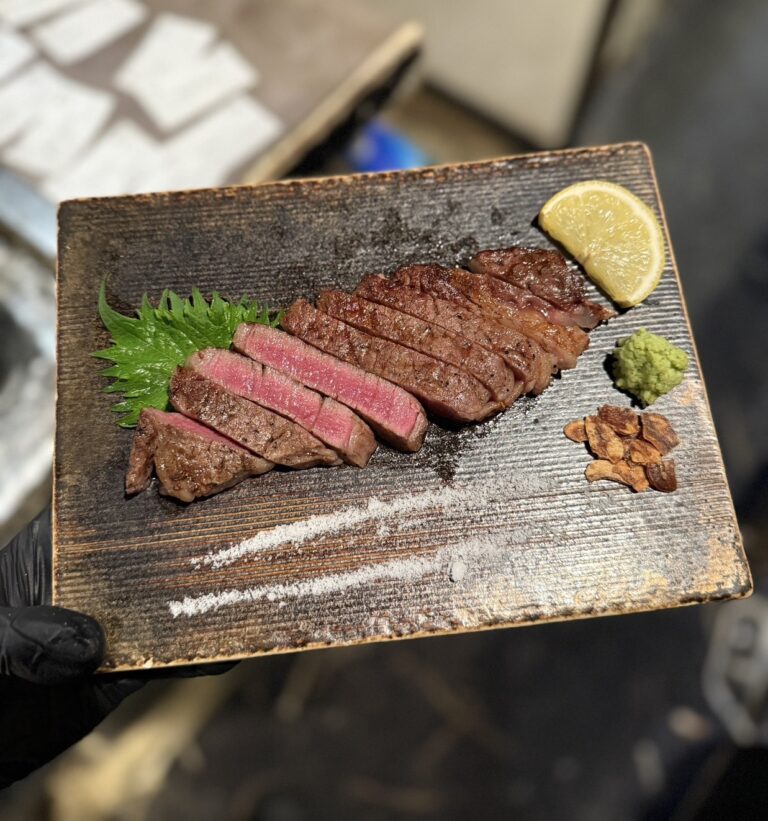 Charcoal-grilled Premium Japanese Wagyu Beef Hele