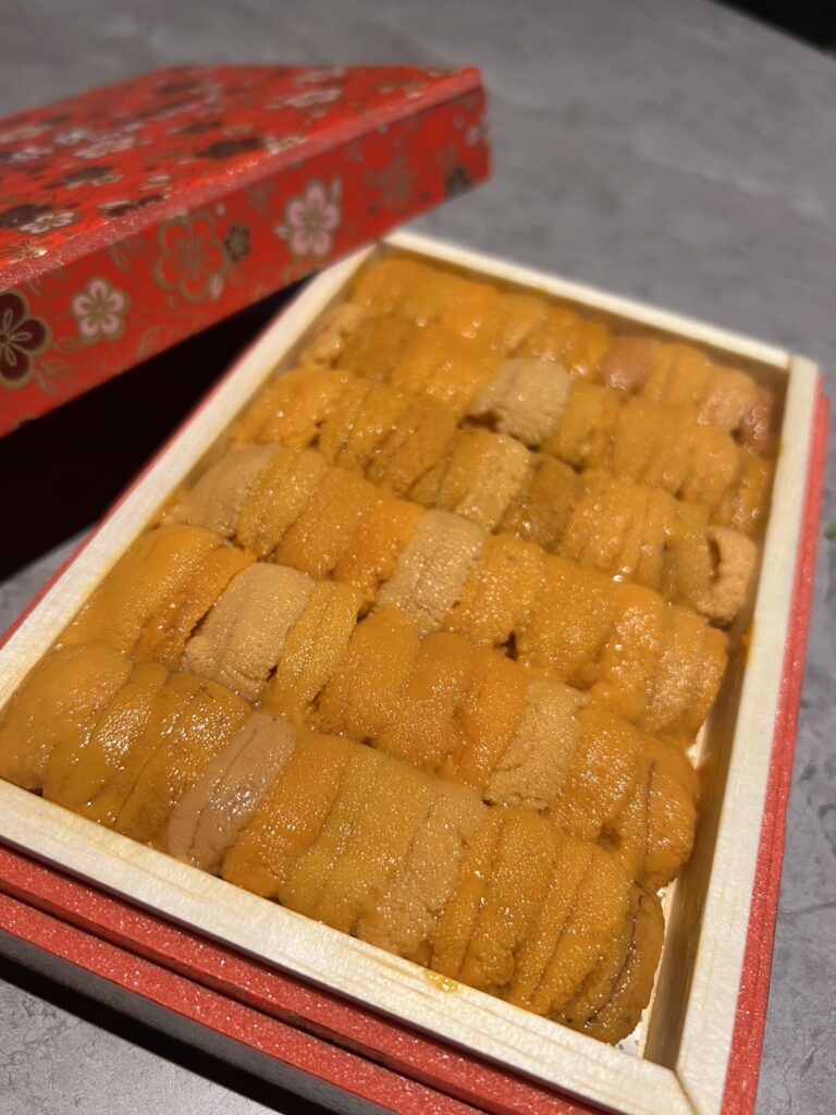 Premium sea urchin sashimi