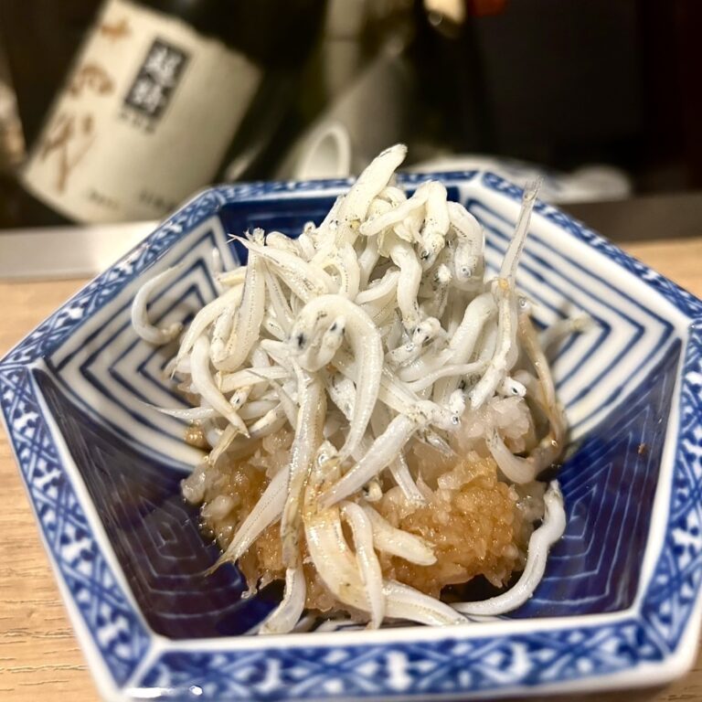 Fried Whitebait and Grated Oni Soy Sauce or Ponzu Sauce